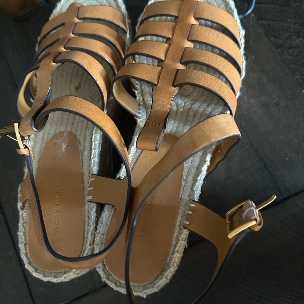 Tory Burch Tan Leather Sandals